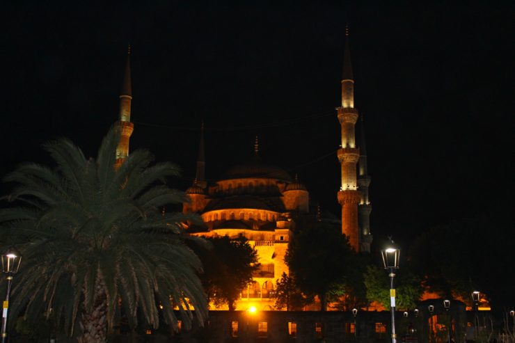 Blue Mosque at night 