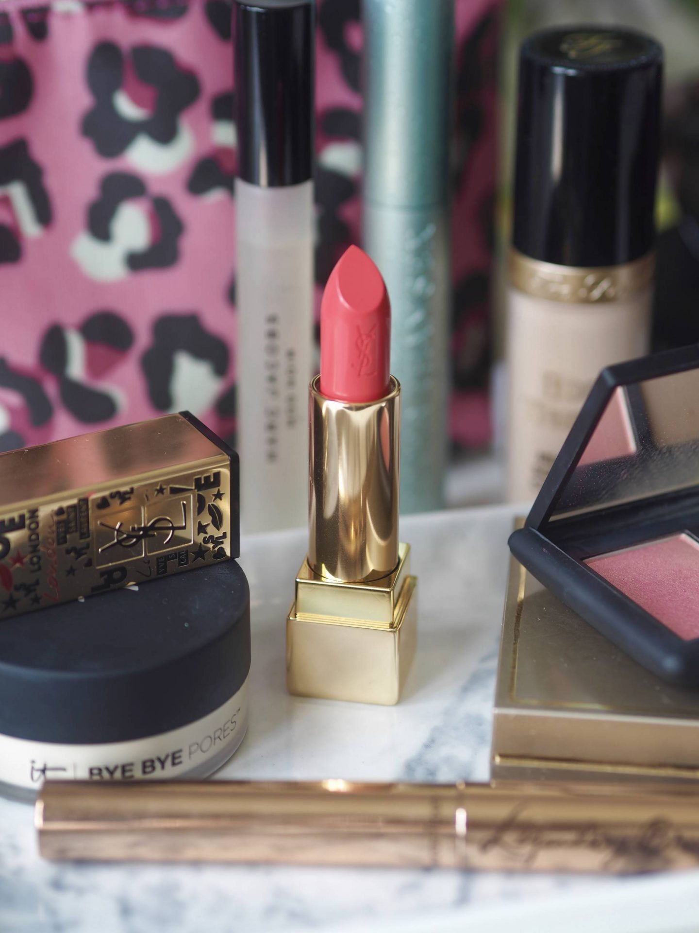 Holiday makeup bag