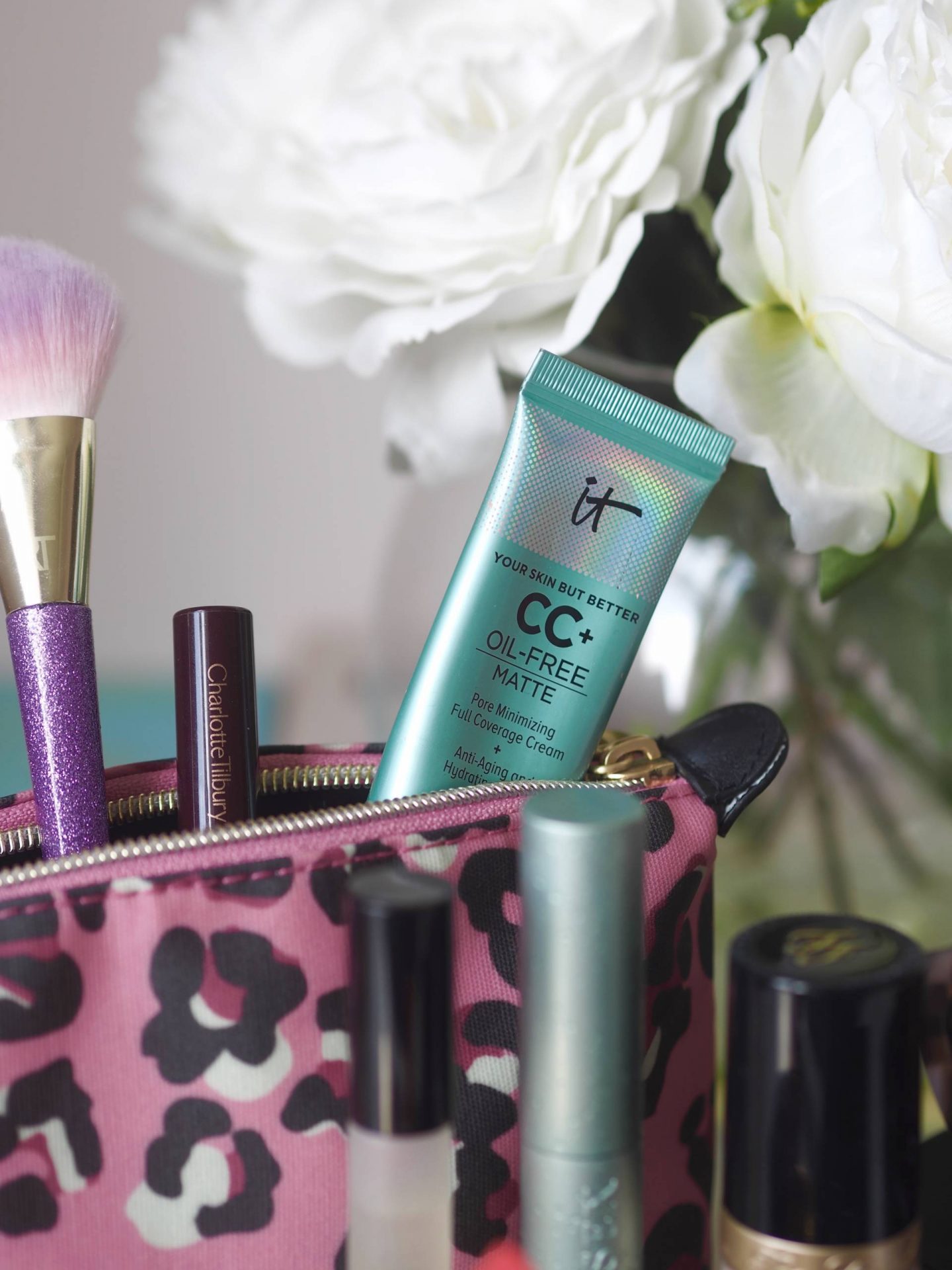 Holiday makeup bag